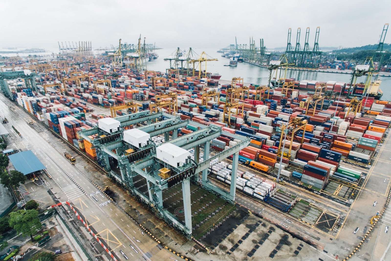 Transport Industry, containers on dock